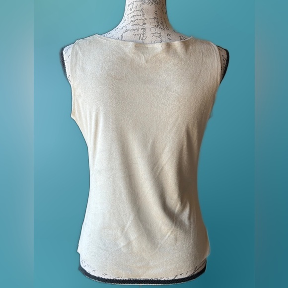 Sharagano Paris Suede-look V-Neck Sleeveless Top (S) Like New, never worn - Picture 5 of 10